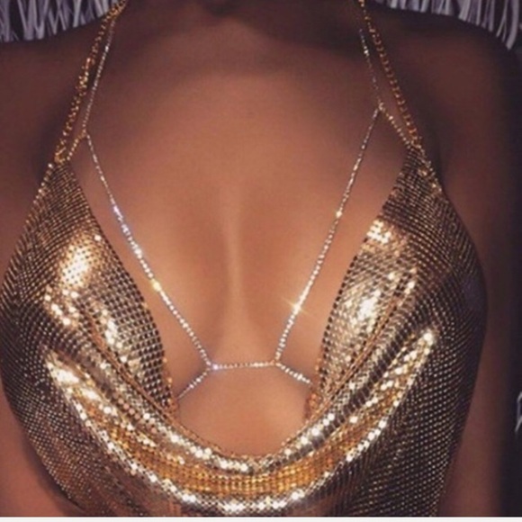 Crystal Rhinestone Bra Harness - Picture 2 of 6